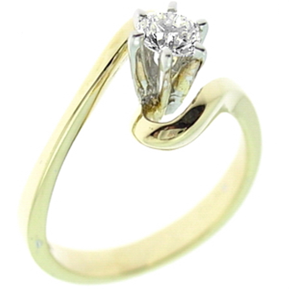 Solid Gold 0.31 ct. Diamond Solitaire Ring