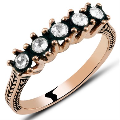 Solid Gold 0.31 ct. Diamond Half Eternity Ring