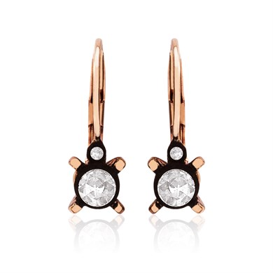Goldstore-URL 0.32 ct. Pırlanta Klasik Tektaş Küpe