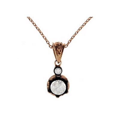 Solid Gold 0.33 ct Diamond Solitaire Necklace