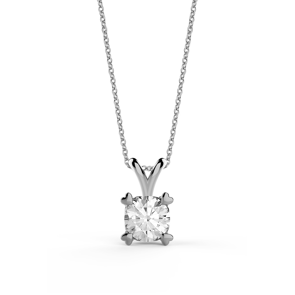Solid Gold 0.4 ct. Diamond Solitaire Necklace