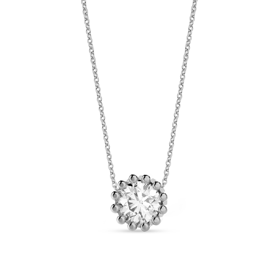 Solid Gold 0.4 ct. Diamond Solitaire Necklace
