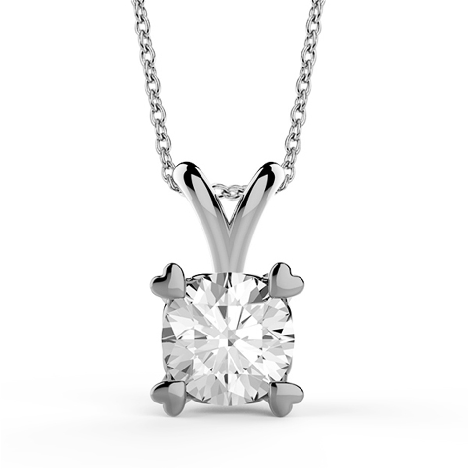 Solid Gold 0.4 ct. Diamond Solitaire Necklace