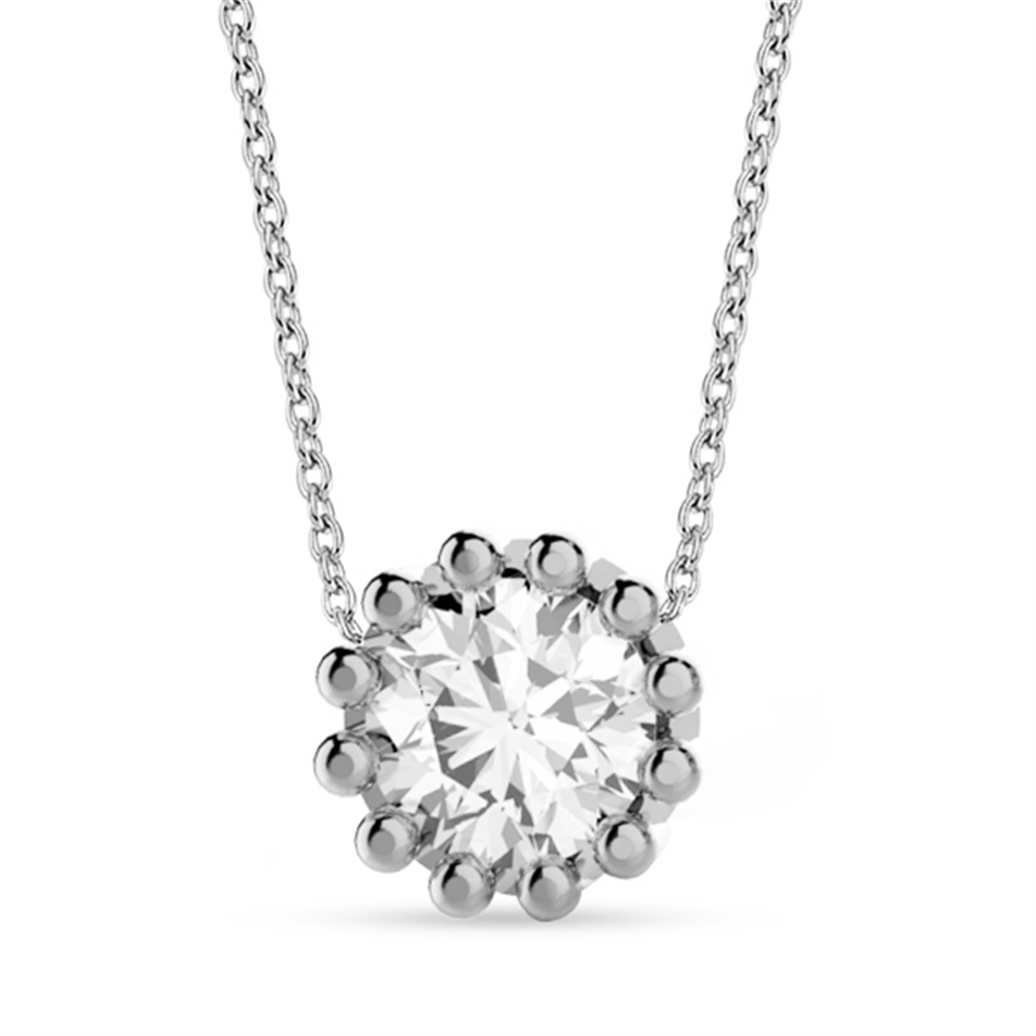 Solid Gold 0.4 ct. Diamond Solitaire Necklace