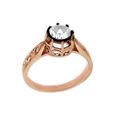 Solid Gold 0.44 ct Diamond Solitaire Ring