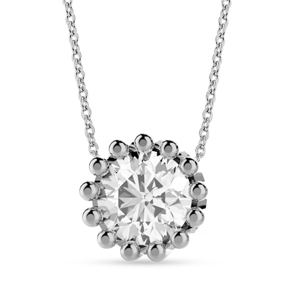 Solid Gold 0.5 ct. Diamond Solitaire Necklace