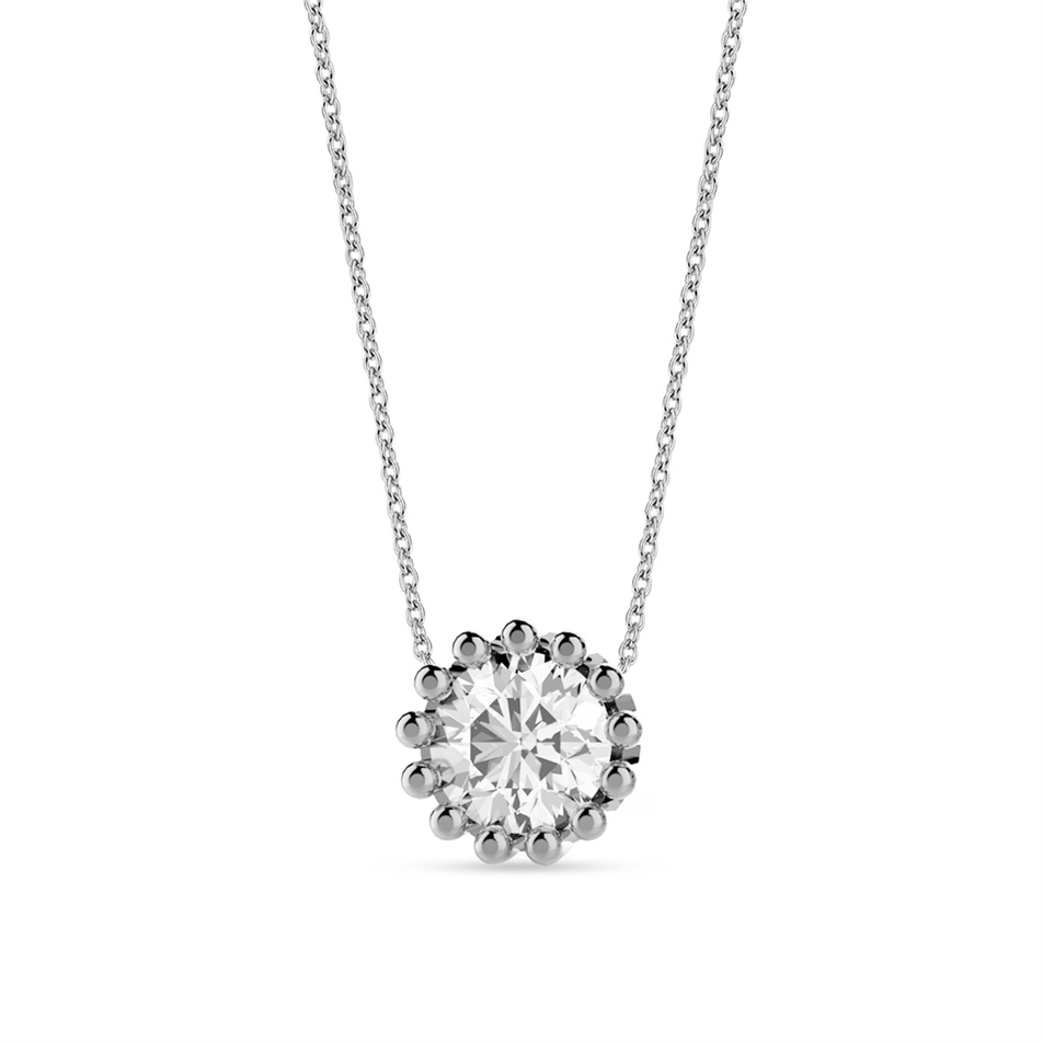 Solid Gold 0.5 ct. Diamond Solitaire Necklace