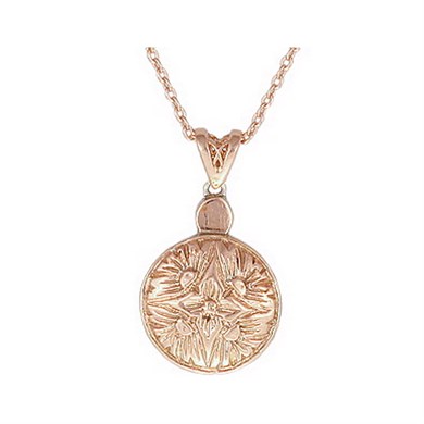 Solid Gold 0.54 ct. Rose Cut Diamond Necklace