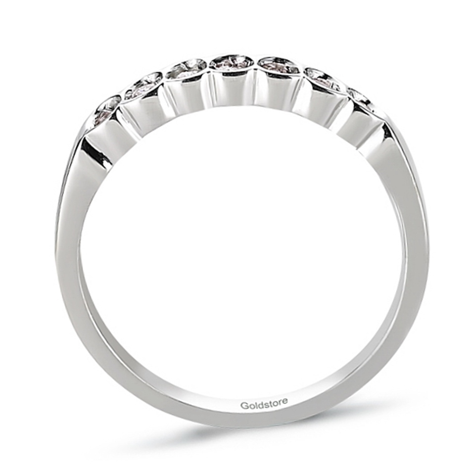 Solid Gold 0.54 ct. Diamond Half Eternity Ring