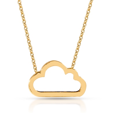 Solid Gold Cloud Necklace