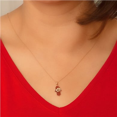 Altın Mineli Fatma Ana Eli Kolye