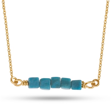Solid Gold Turquouise Necklace