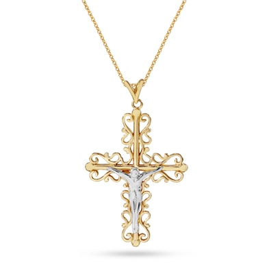 Solid Gold Cross Necklace