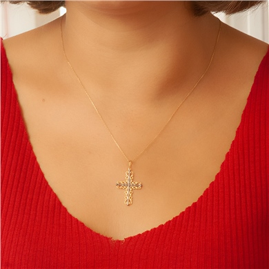Altın Haç Kolye