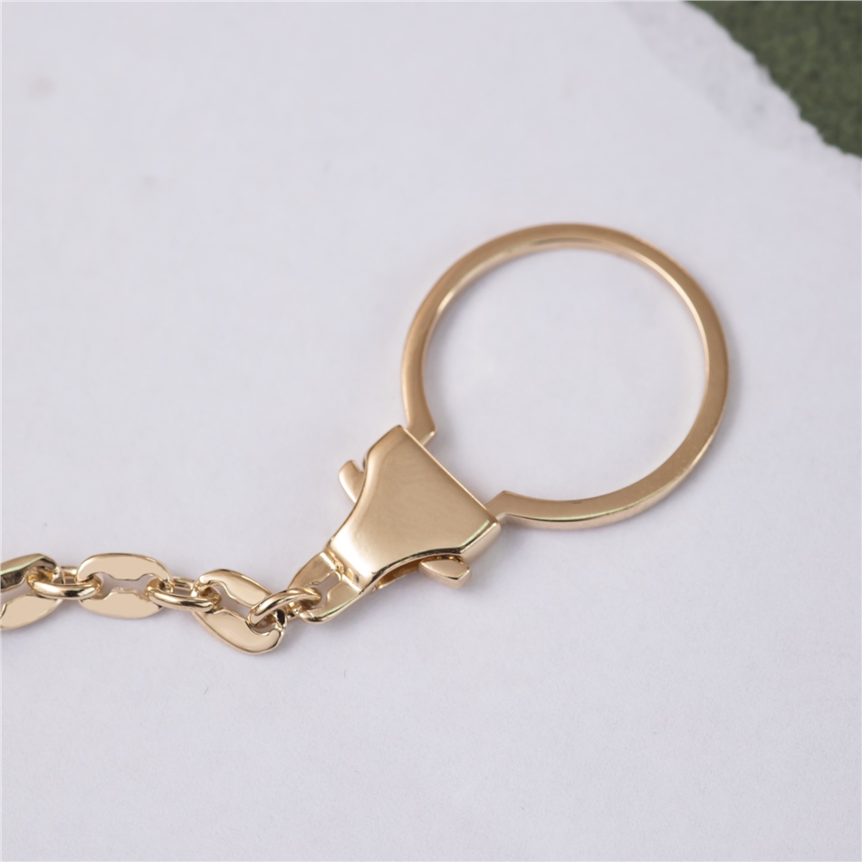 URL Solid Gold Letter Key Chain