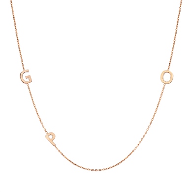 URL Solid Gold Letter Necklace