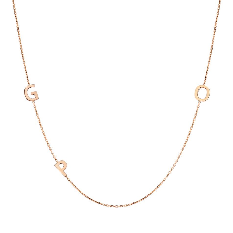 URL Solid Gold Letter Necklace