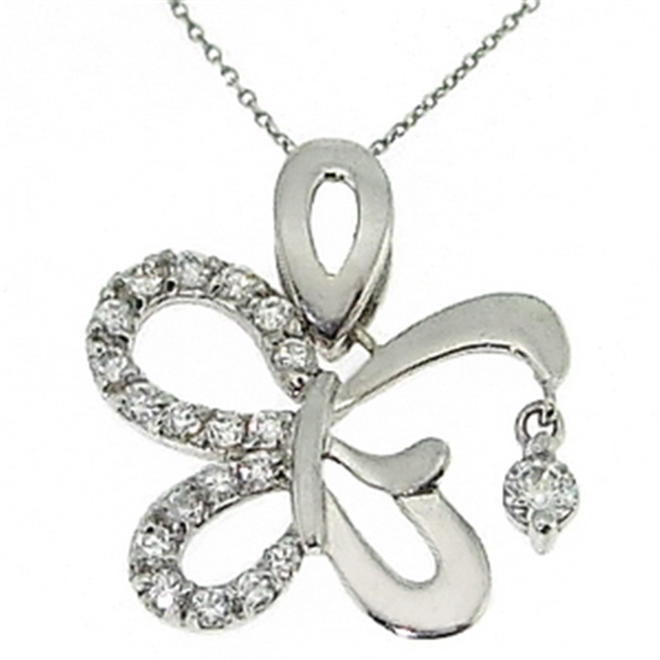URL Solid Gold Fancy Butterfly Necklace