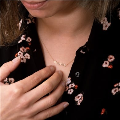 Solid Gold Name Necklace