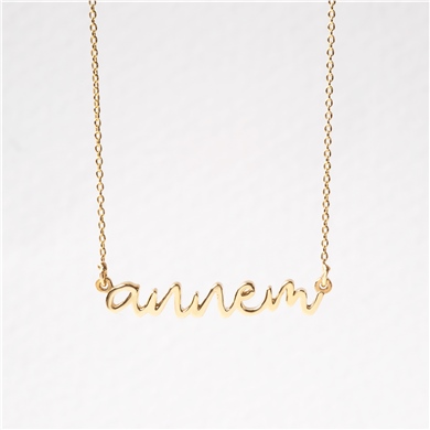 Solid Gold Name Necklace