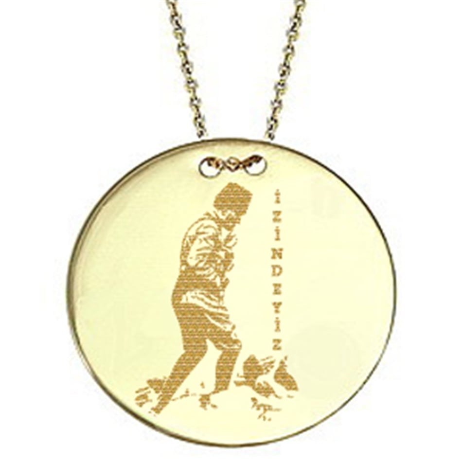 URL Solid Gold Medallion, Ataturk Necklace