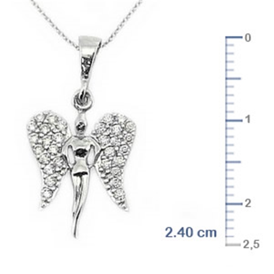 Solid Gold Angel Necklace