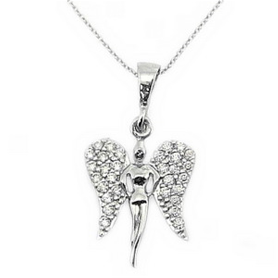 Solid Gold Angel Necklace