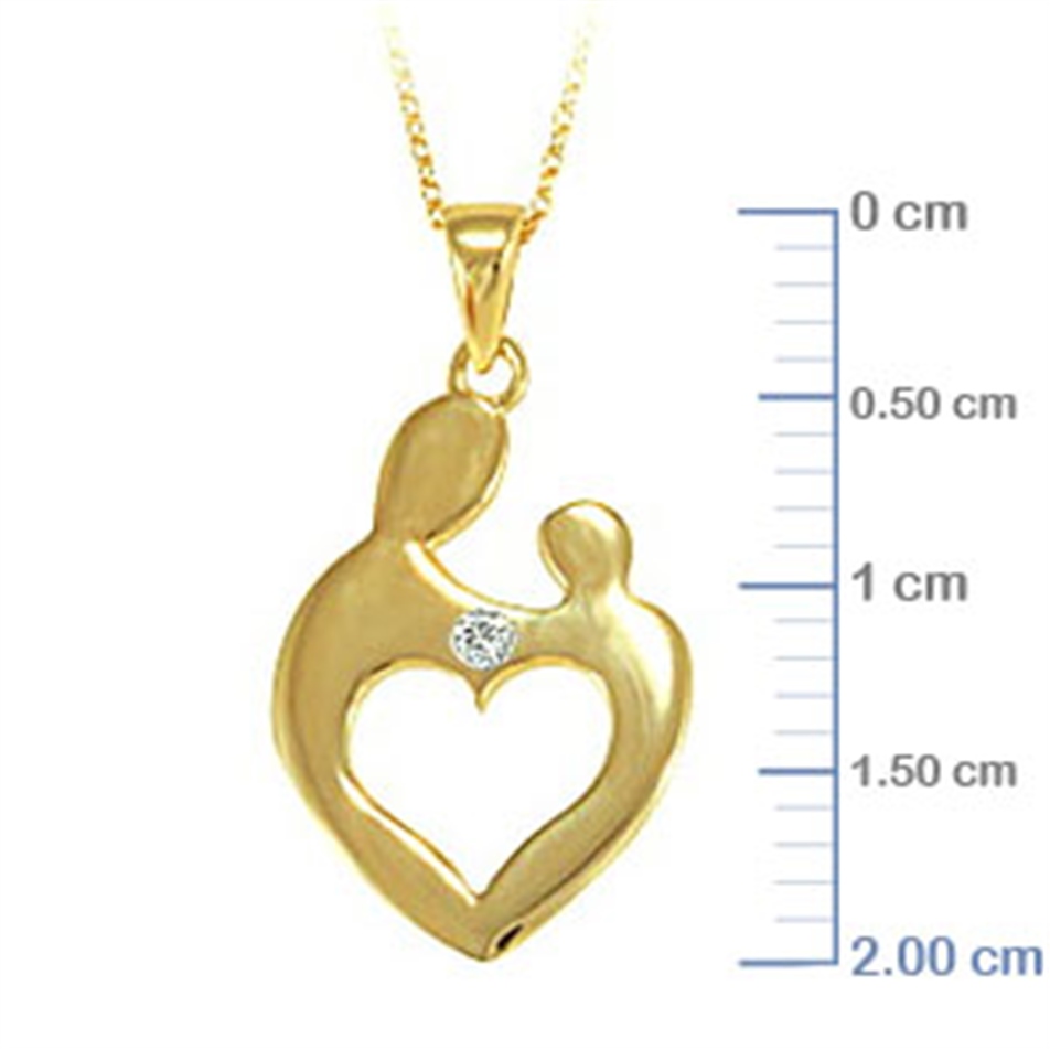 Solid Gold 0.01 ct. Heart Necklace