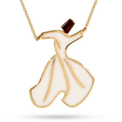 Altın Mineli Semazen Kolye