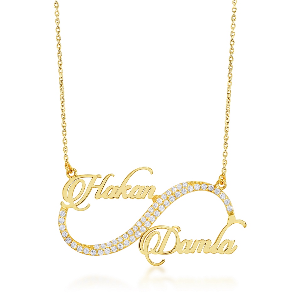 URL Altın İsim Sonsuzluk Kolye