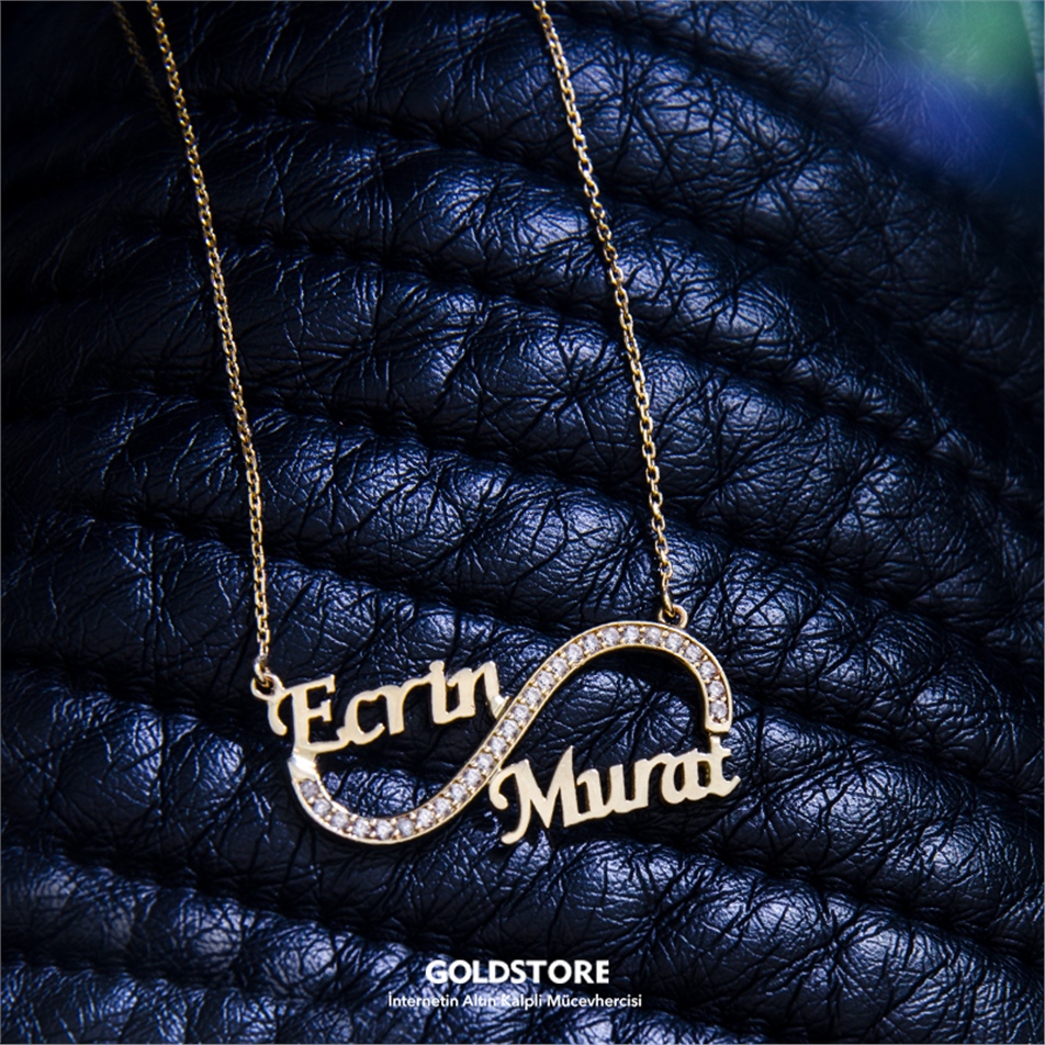 URL Altın İsim Sonsuzluk Kolye