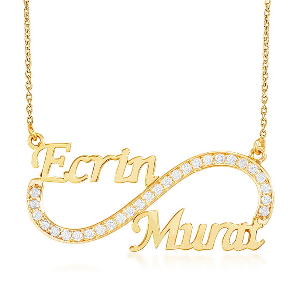 URL Altın İsim Sonsuzluk Kolye