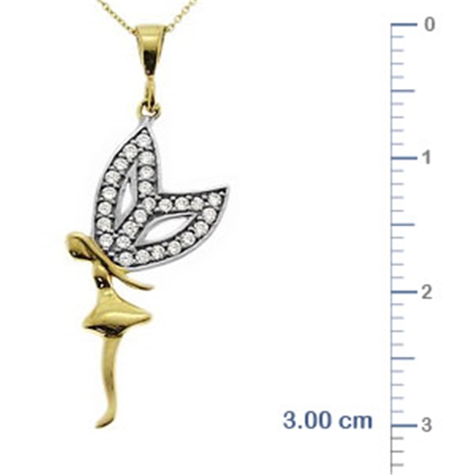 Solid Gold Fancy Nymph Necklace