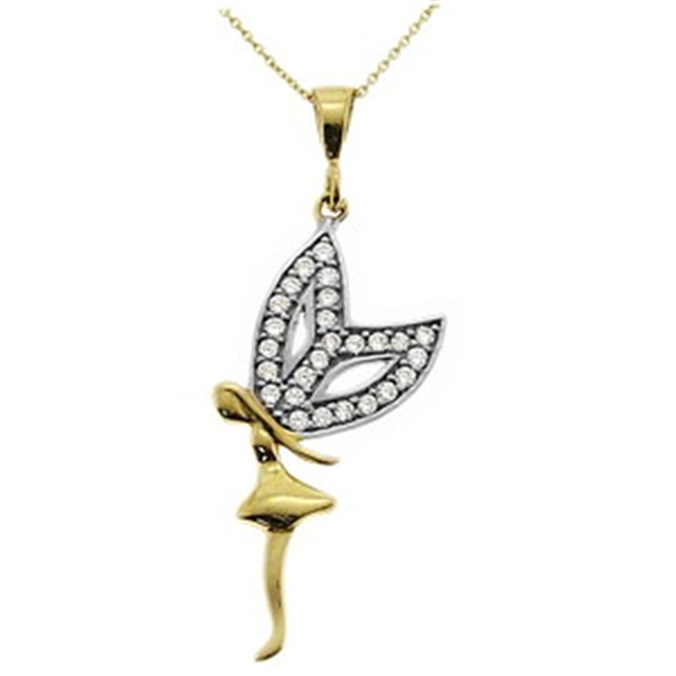 Solid Gold Fancy Nymph Necklace