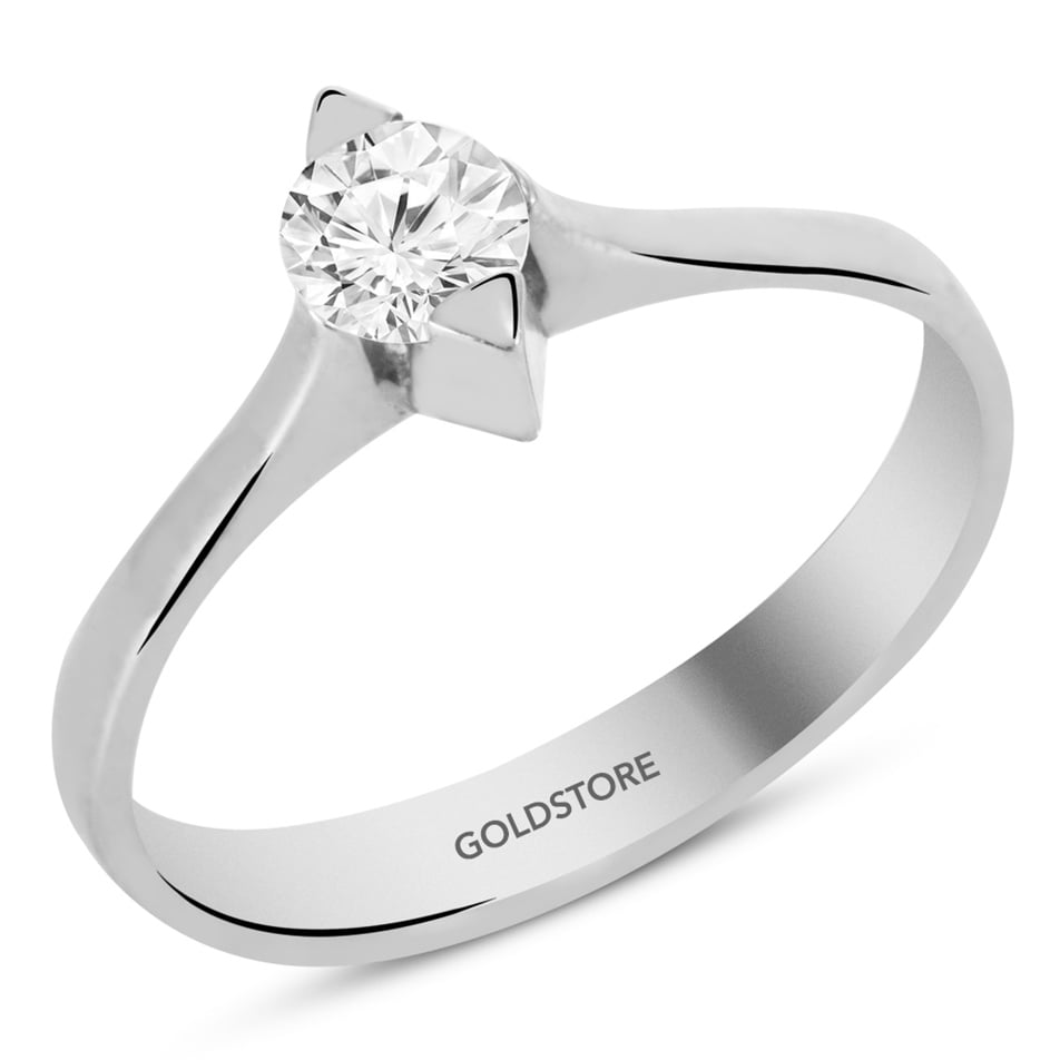 Solid Gold Solitaire Ring