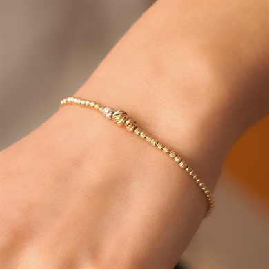 Solid Gold Ball Bracelet