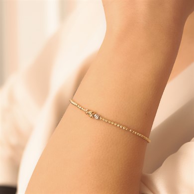 Solid Gold Ball Bracelet