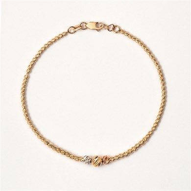 Solid Gold Ball Bracelet