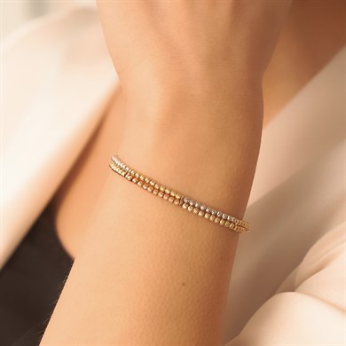 Solid Gold Ball Bracelet
