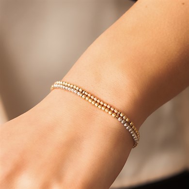 Solid Gold Ball Bracelet