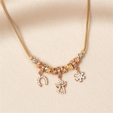 Solid Gold Snowflake Bracelet