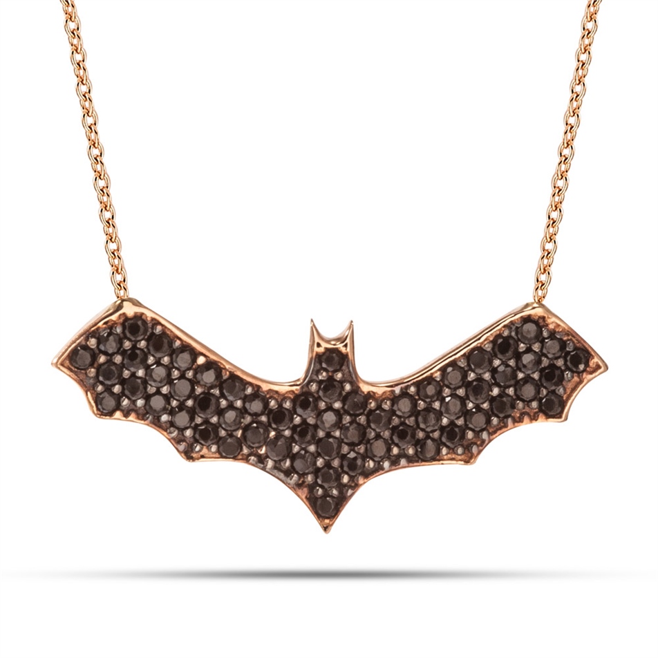Solid Gold Bat Necklace