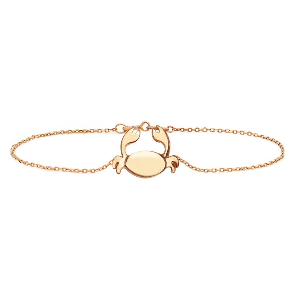 Solid Gold Crab Bracelet