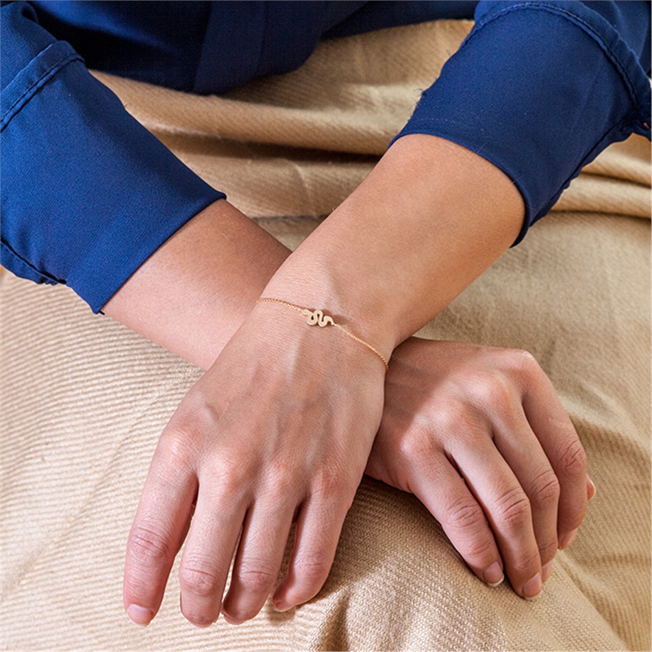 Solid Gold Fancy Snake Bracelet