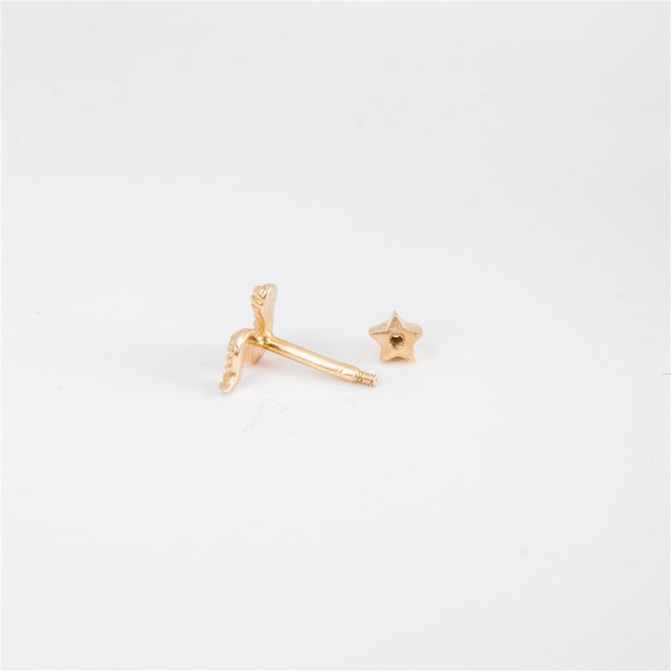 Solid Gold Snake Tragus Earring