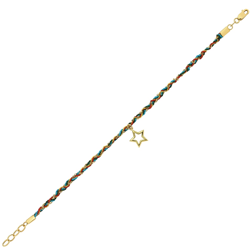 Solid Gold Star Bracelet