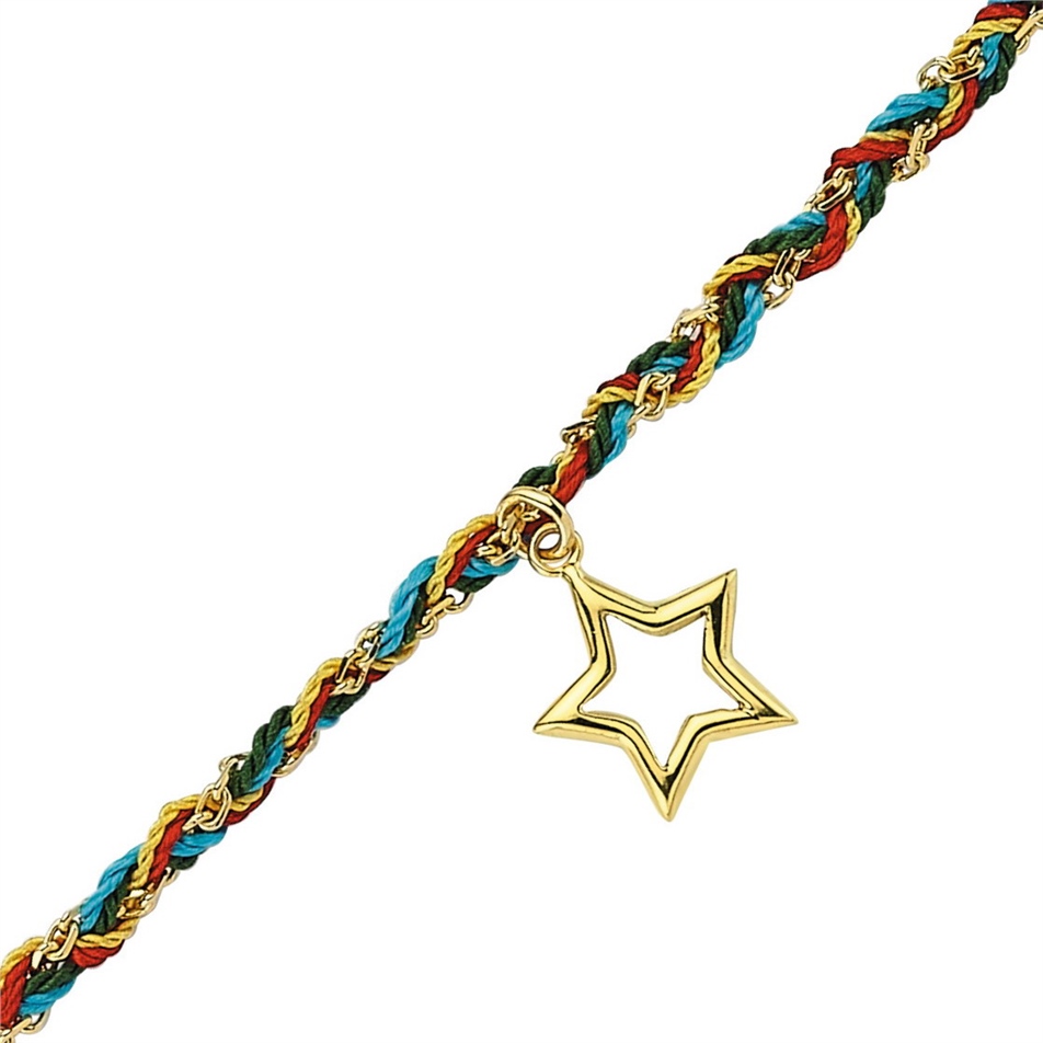 Solid Gold Star Bracelet
