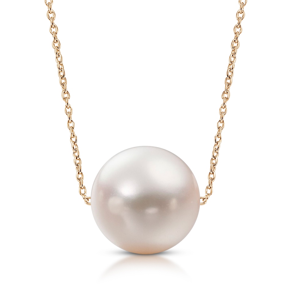 Solid Gold Pearl Necklace