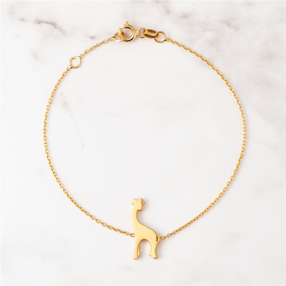 Solid Gold Giraffe Bracelet