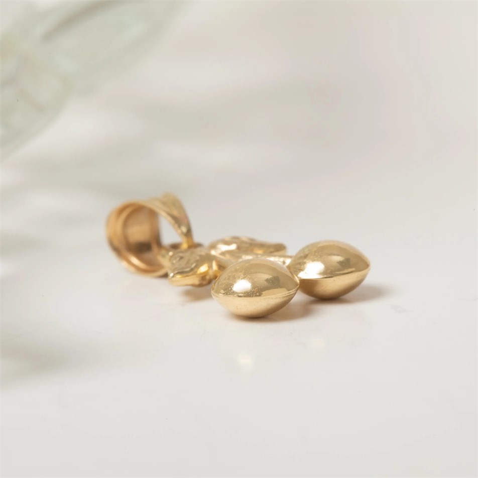 Sweet Cherry Solid Gold Necklace